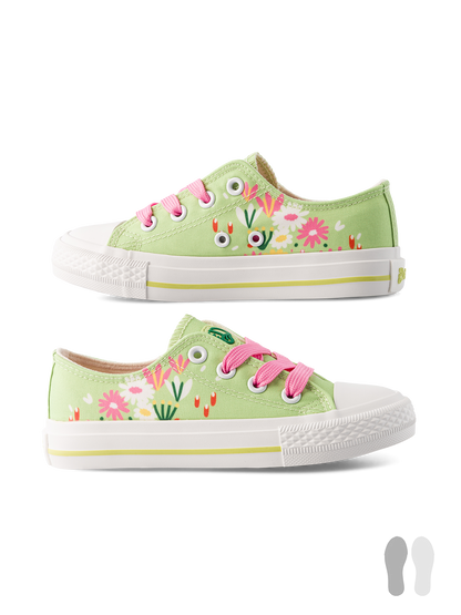 Kids' Canvas Shoes Flower Garden