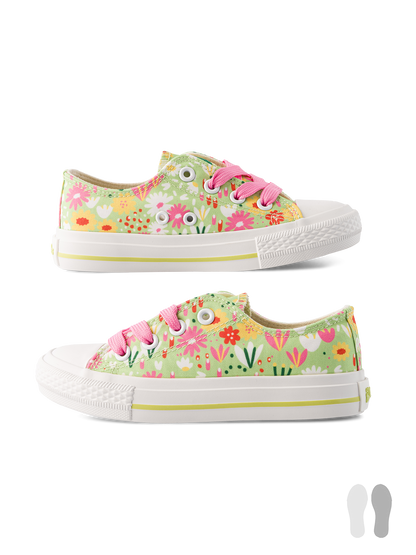 Kids' Canvas Shoes Flower Garden