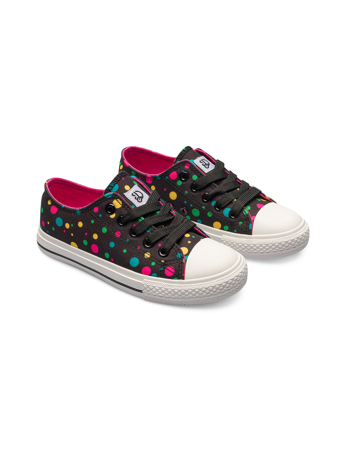 Kids' Canvas Shoes Neon Dots