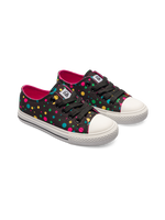 Kids' Canvas Shoes Neon Dots