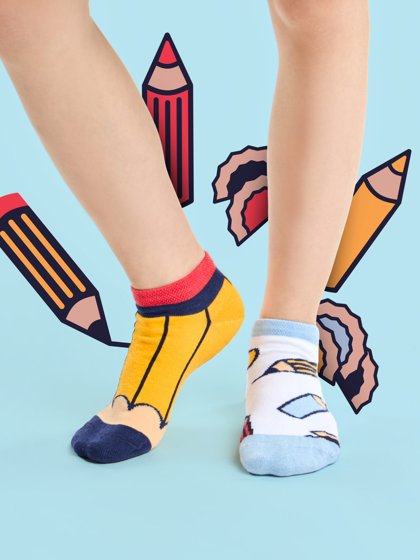 Kids' Ankle Socks Pencil