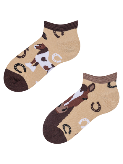 Kids' Ankle Socks Horses