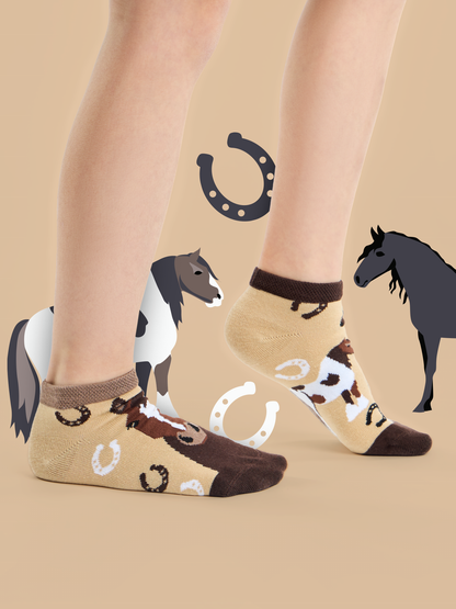 Kids' Ankle Socks Horses