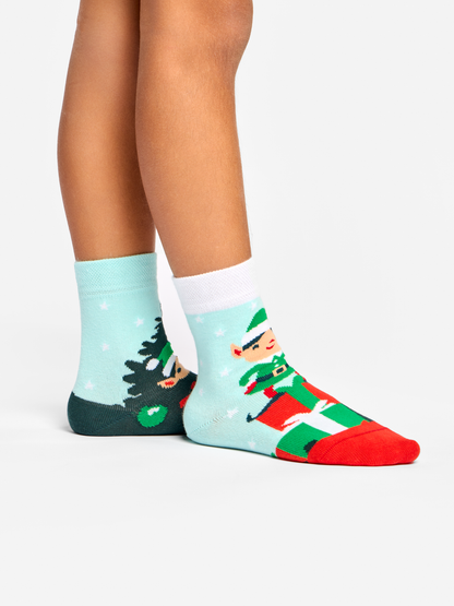 Kids' Socks Elves & Presents