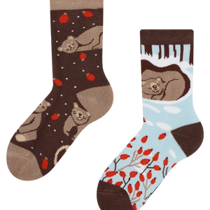 Kids' Warm Socks Bear in Winter