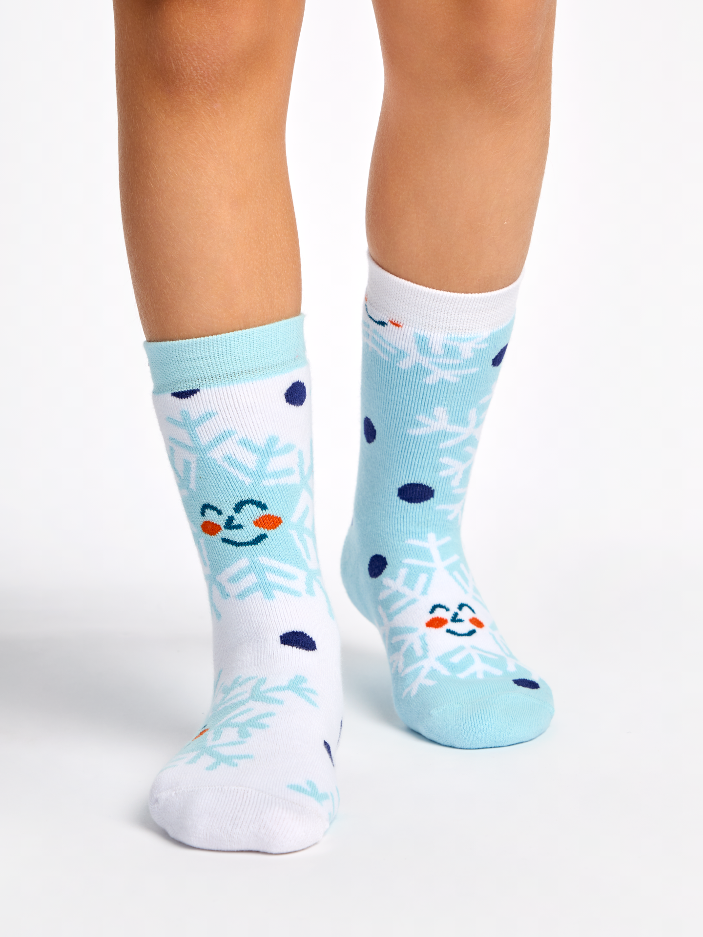 Kids' Warm Socks Happy Snowflakes