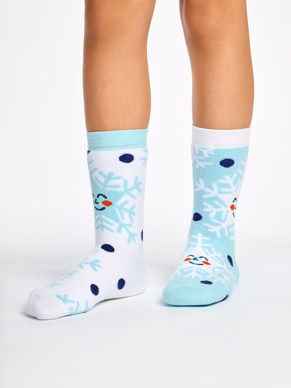 Kids' Warm Socks Happy Snowflakes