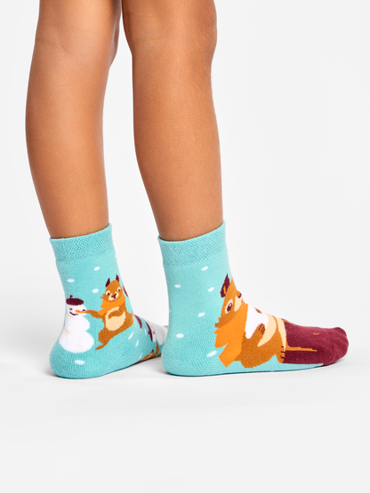 Kids' Warm Socks Winter Squirrel