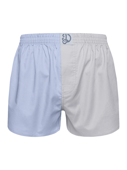 Blue & Grey Men's Boxer Shorts