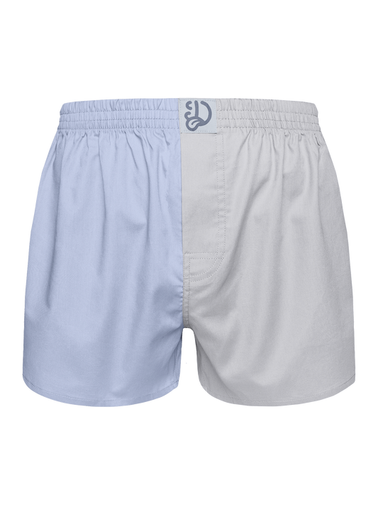 Blue & Grey Men's Boxer Shorts