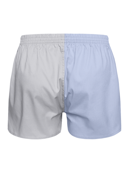 Blue & Grey Men's Boxer Shorts