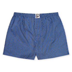 Blue & Grey Men's Pattern Boxer Shorts