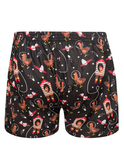 Men's Boxer Shorts Hen Astronaut