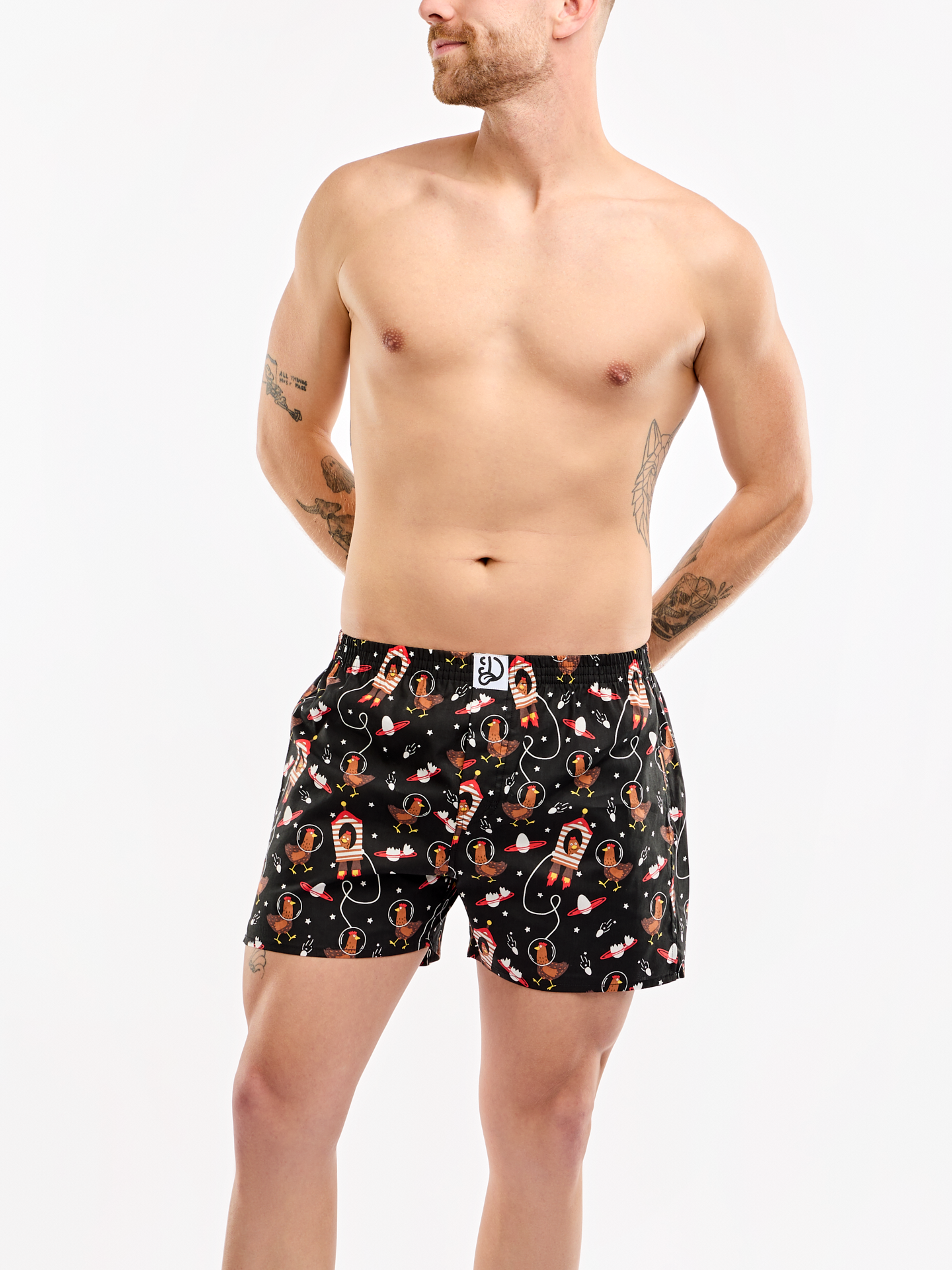 Men's Boxer Shorts Hen Astronaut