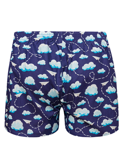 Men's Boxer Shorts Paper Planes & Clouds