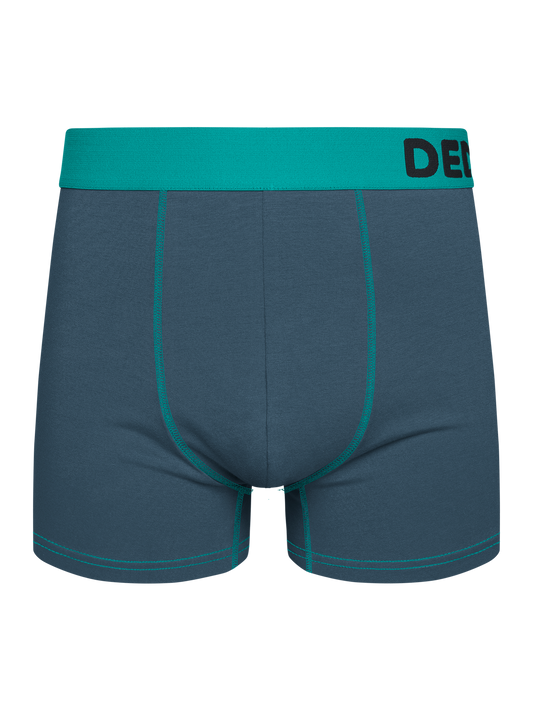 Grey & Turquoise Men's Trunks