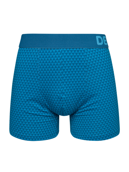 Emerald Blue Men's Patterned Trunks