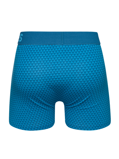 Emerald Blue Men's Patterned Trunks