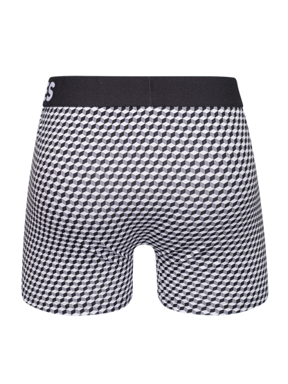 Black & White Men's Patterned Trunks