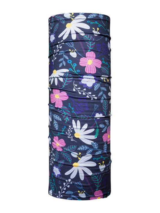 Neck Warmer Purple Flowers