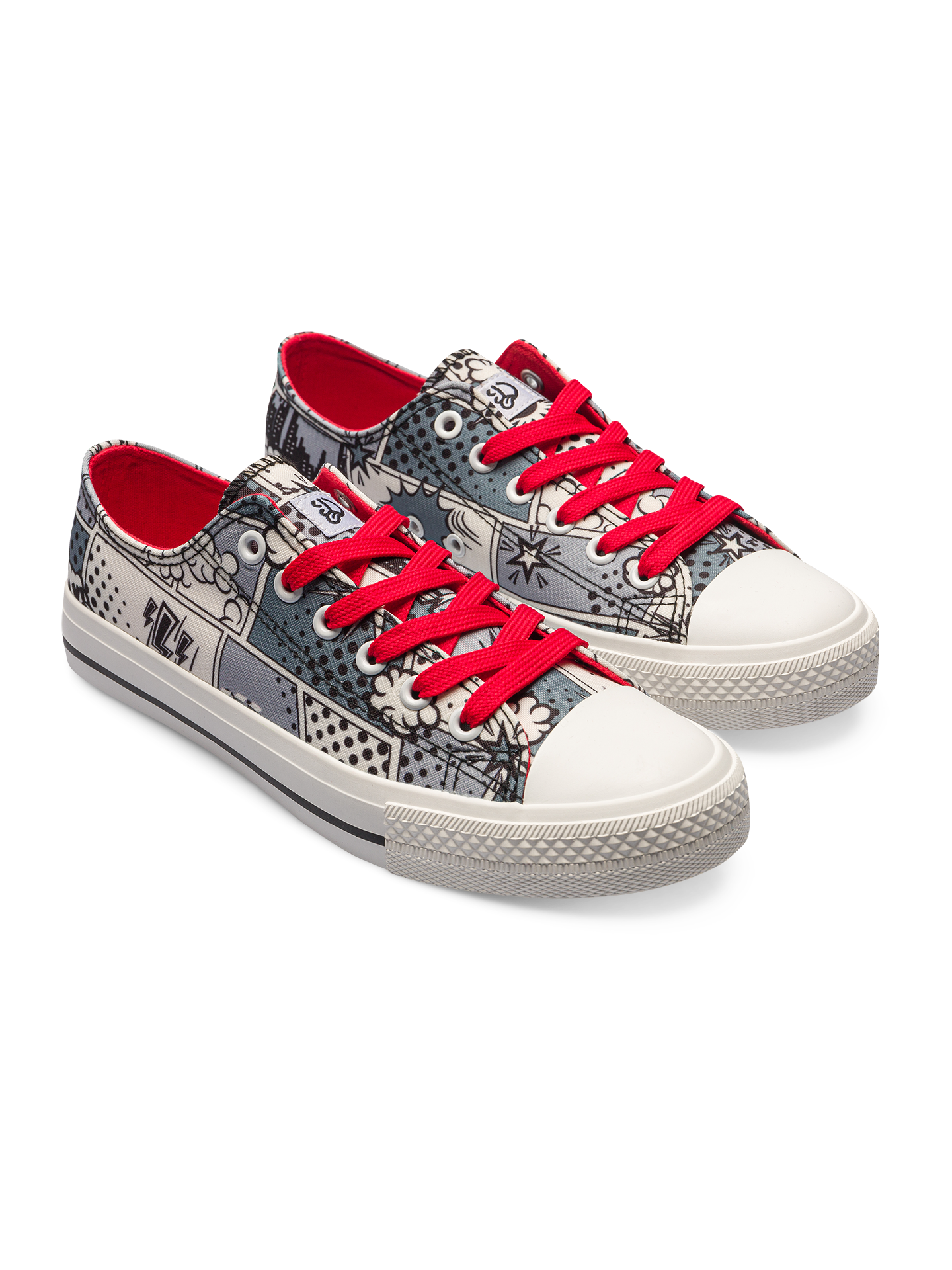 Canvas Shoes Black & White Comics