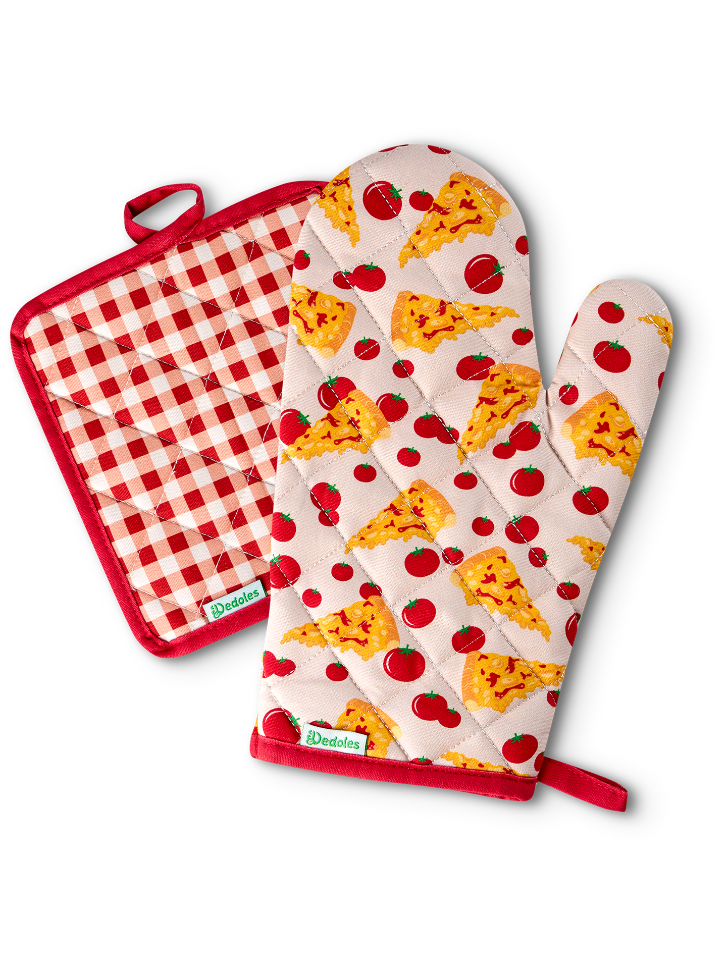 Kitchen Glove & Pot Holder Set Cheese Pizza