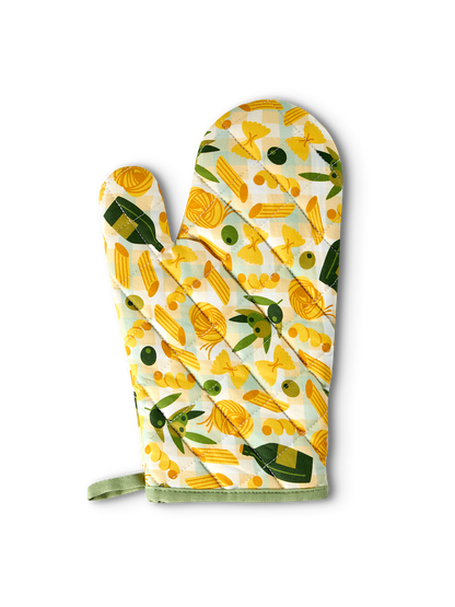 Kitchen Glove & Pot Holder Set Italian Dinner