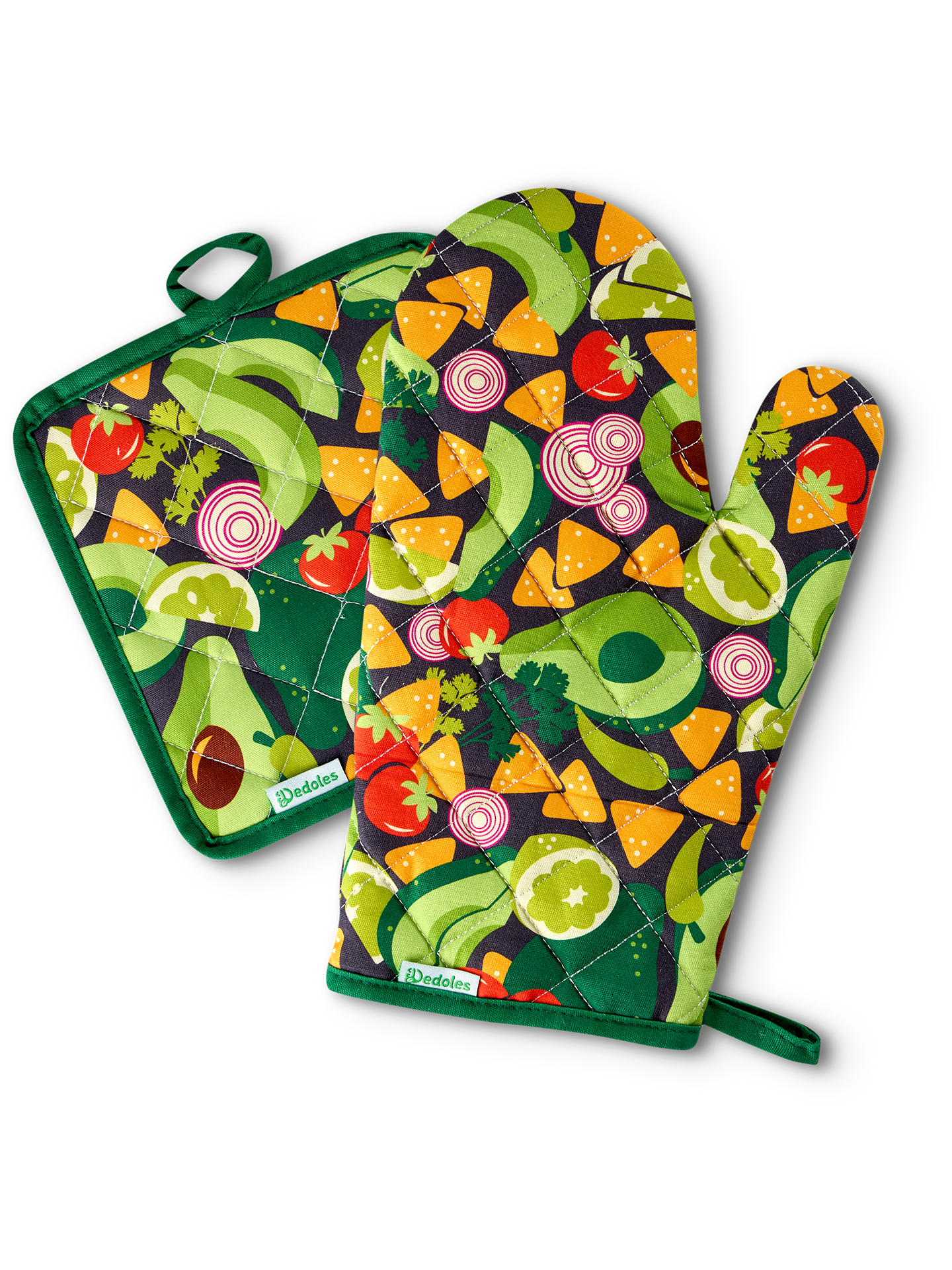 Kitchen Glove & Pot Holder Set Avocado Party