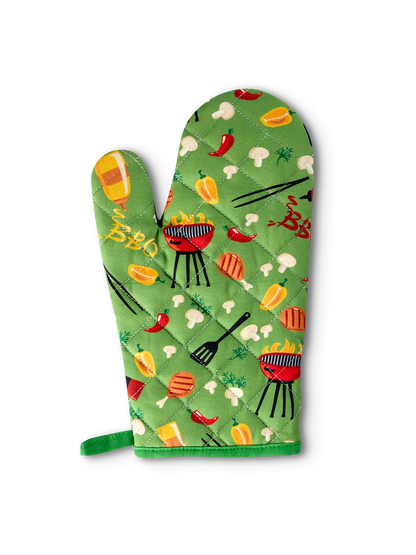 Kitchen Glove & Pot Holder Set Barbecue Season