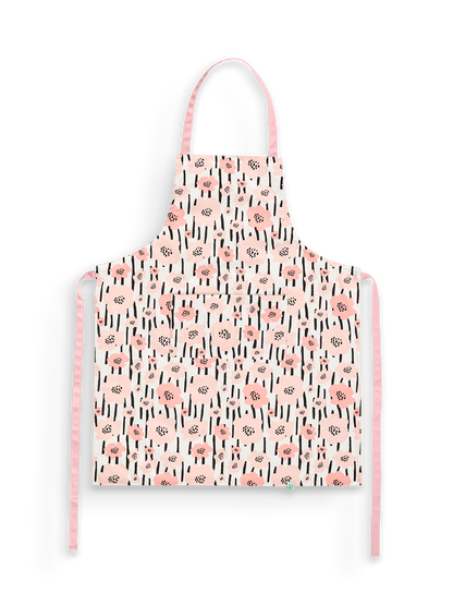 Kitchen Apron Pink Flowers