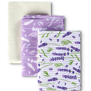 Kitchen Towels 3-Pack Lavender Garden