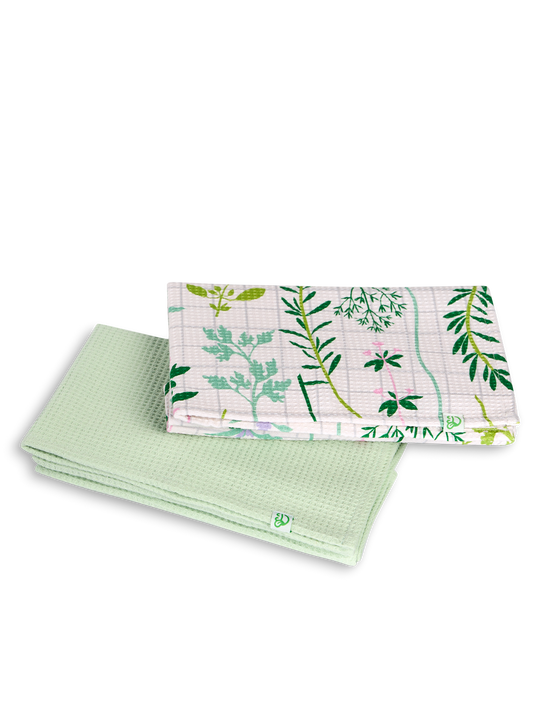 Kitchen Towels 2-Pack Garden Herbs