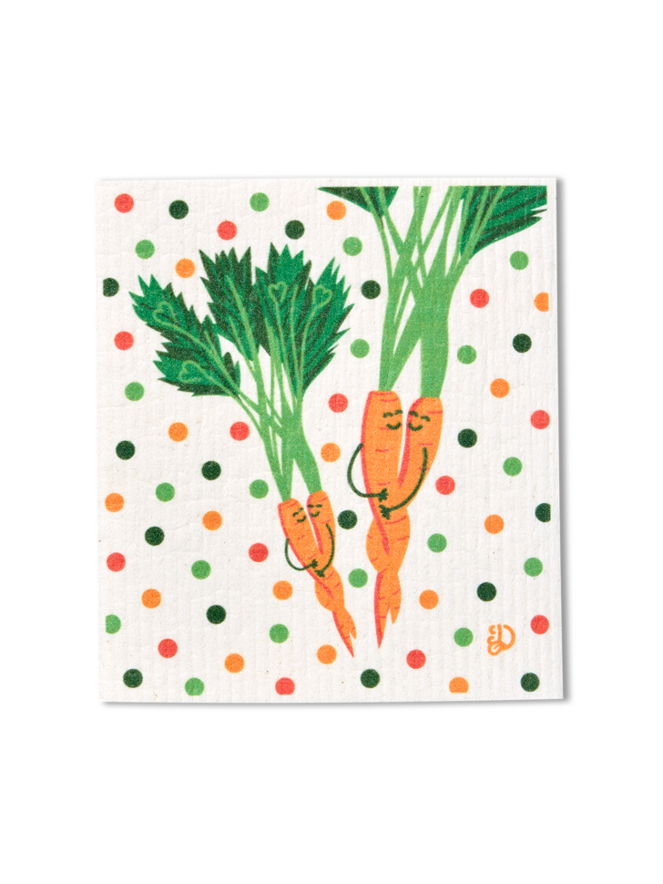 Kitchen Sponge Cloth 3-Pack Spring Vegetables