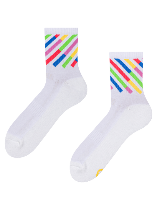 Active Crew Socks Colourful Stripes