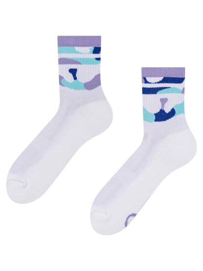 Active Crew Socks Violet Camo