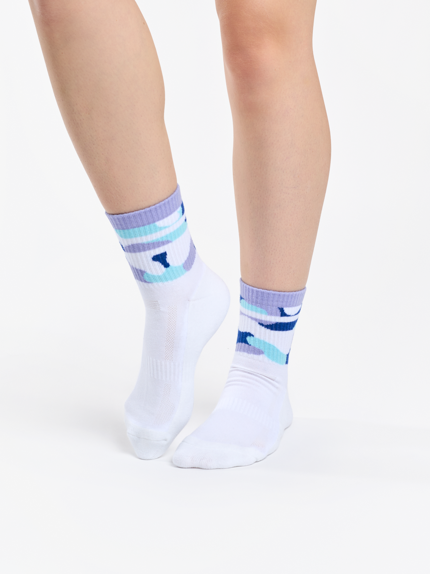 Active Crew Socks Violet Camo