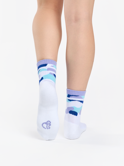 Active Crew Socks Violet Camo