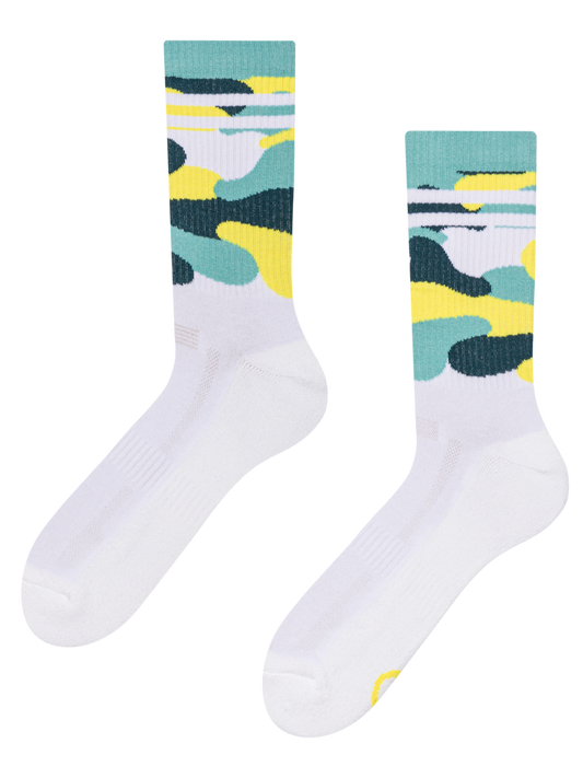 Active Regular Socks Lime Camo