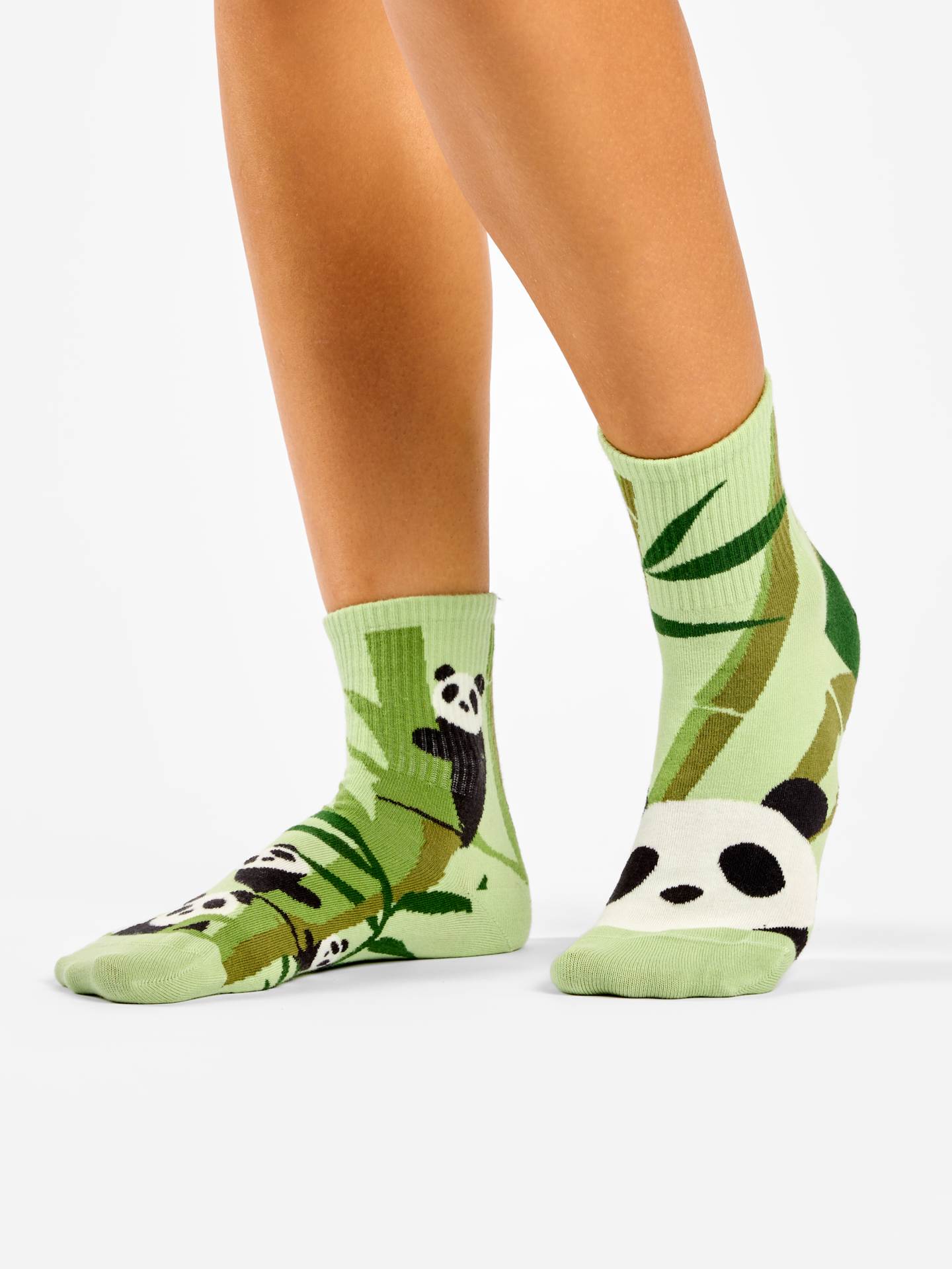 Crew Socks Pandas & Bamboo