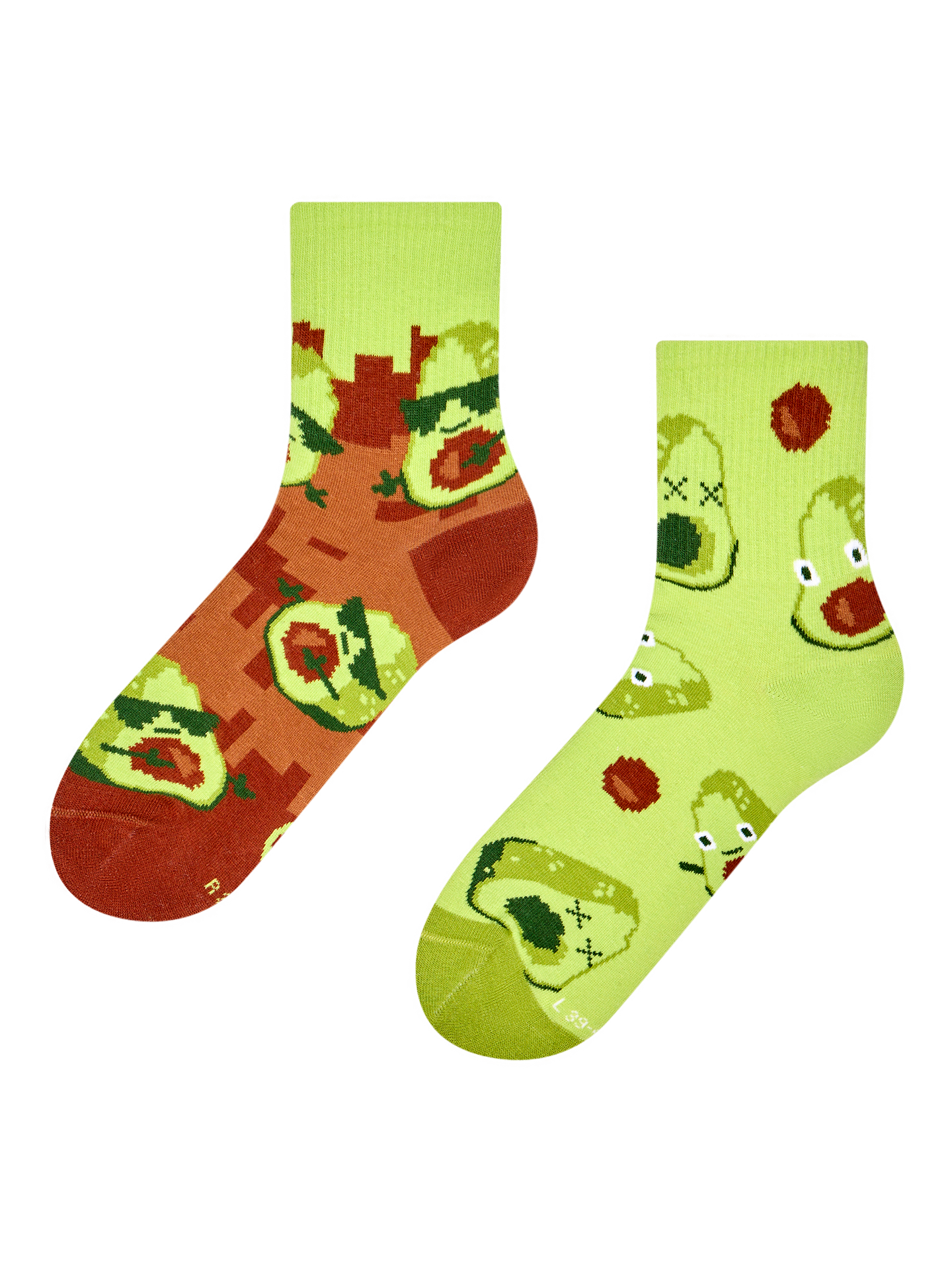 Crew Socks Pixel Avocado