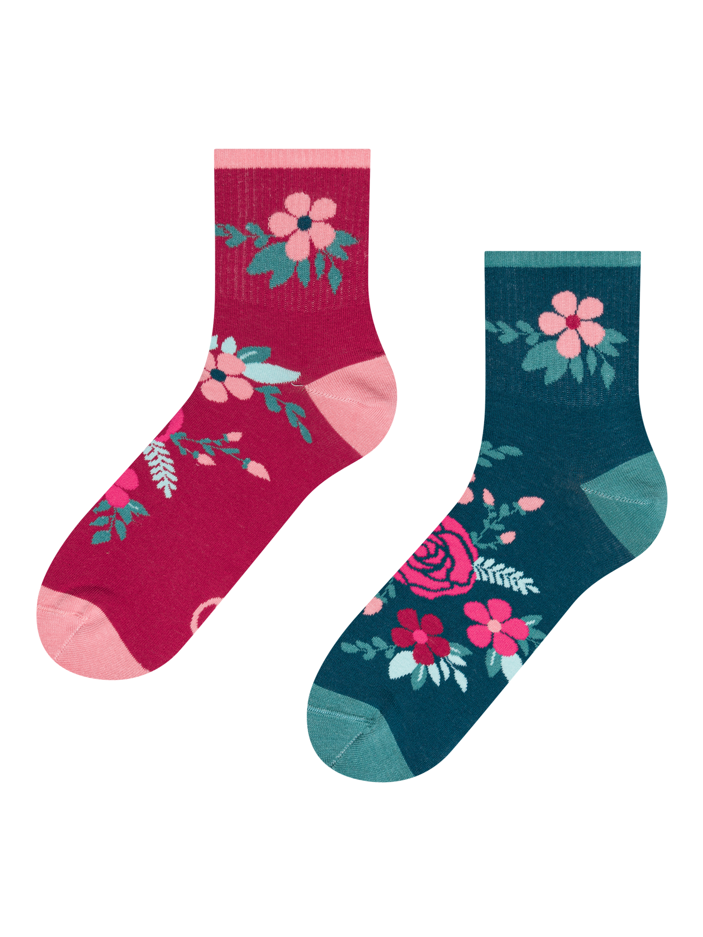 Crew Socks Rosehip Flowers