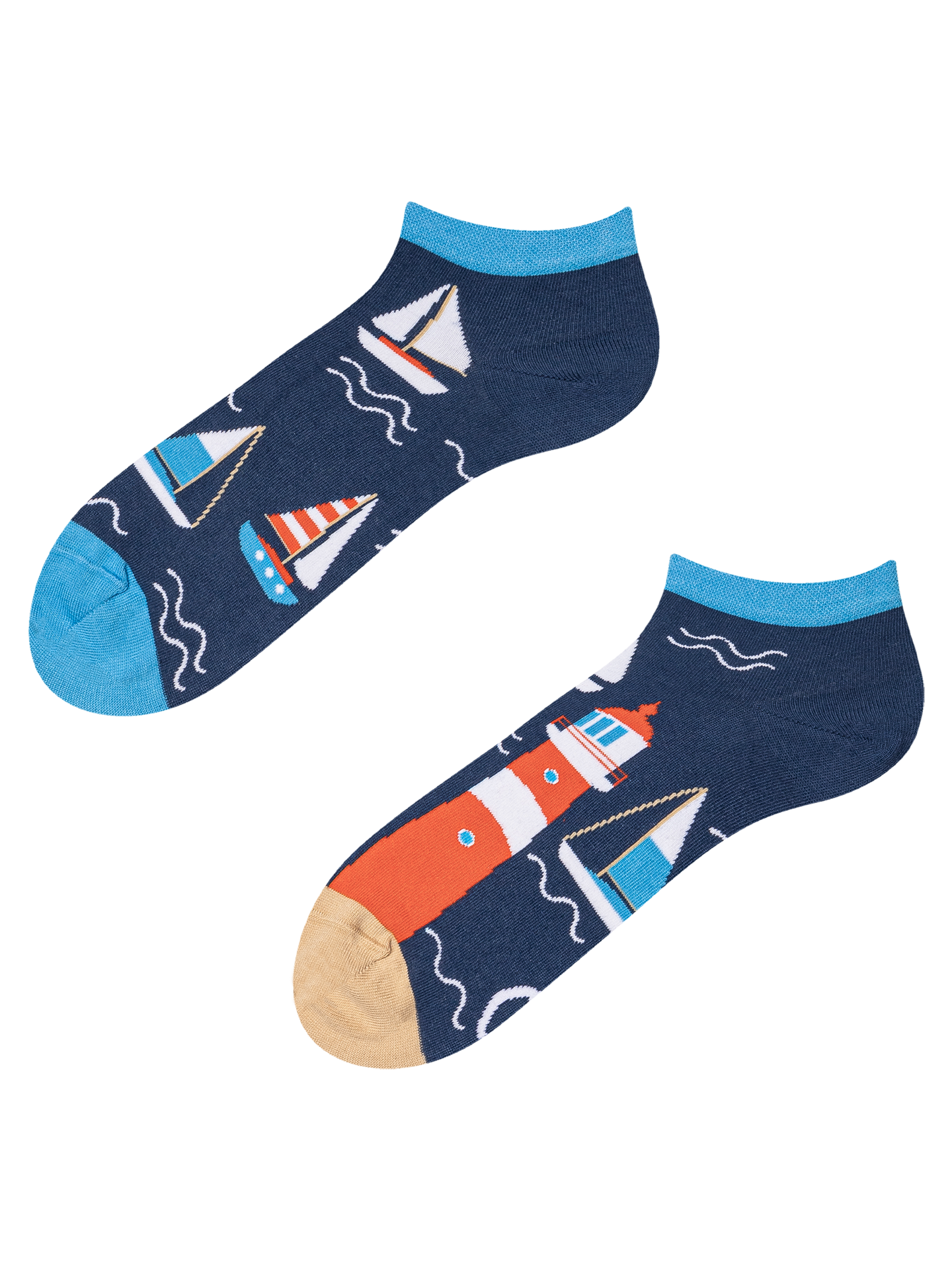 Ankle Socks Lighthouse & Sailboats