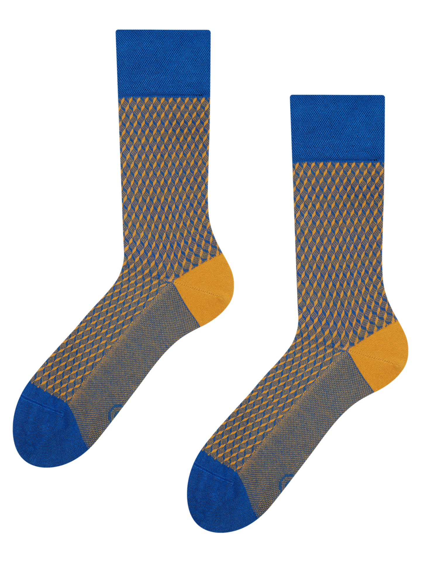 Blue & Yellow Pattern Socks