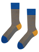 Blue & Yellow Pattern Socks