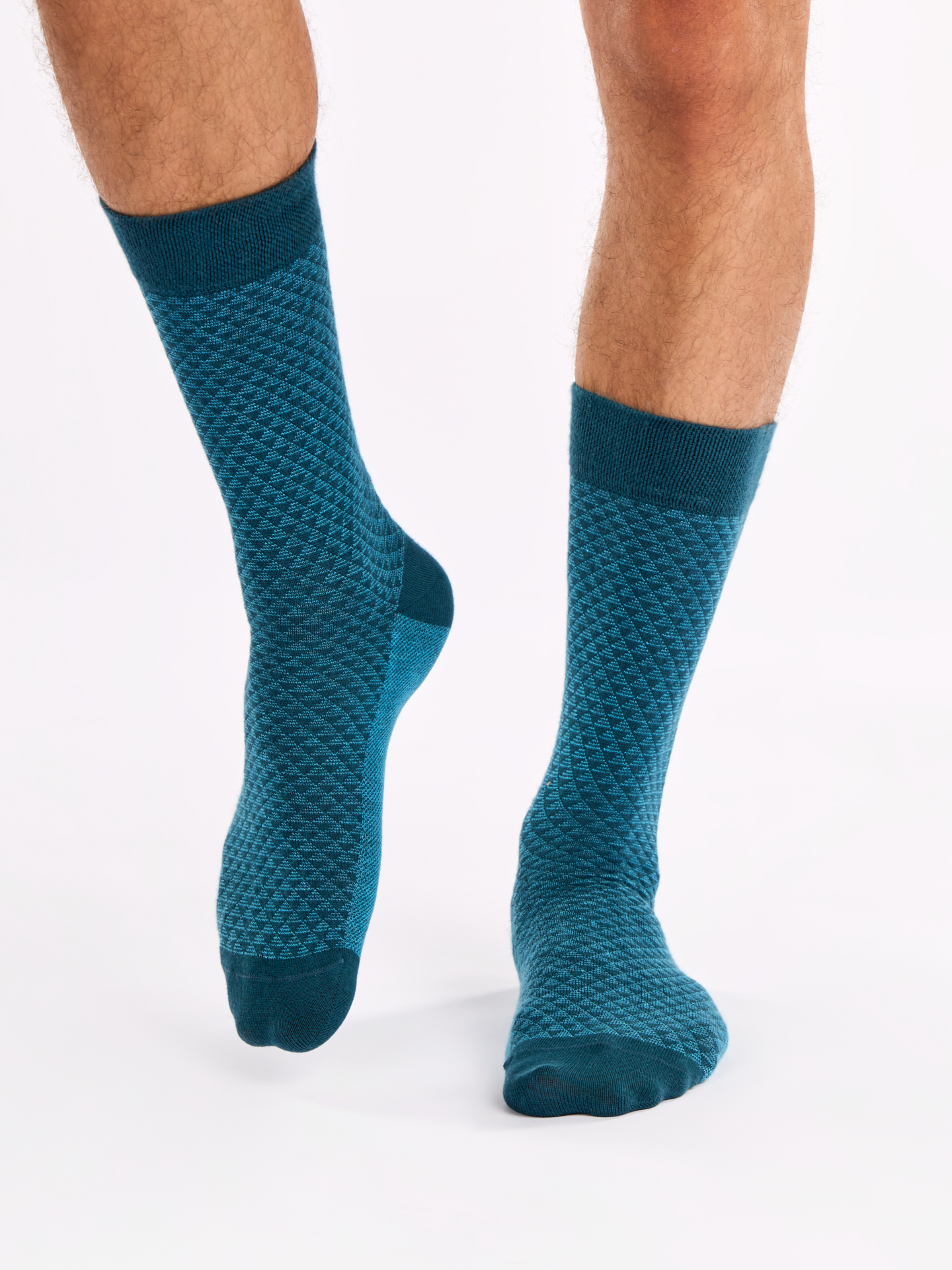 Emerald Blue Pattern Socks