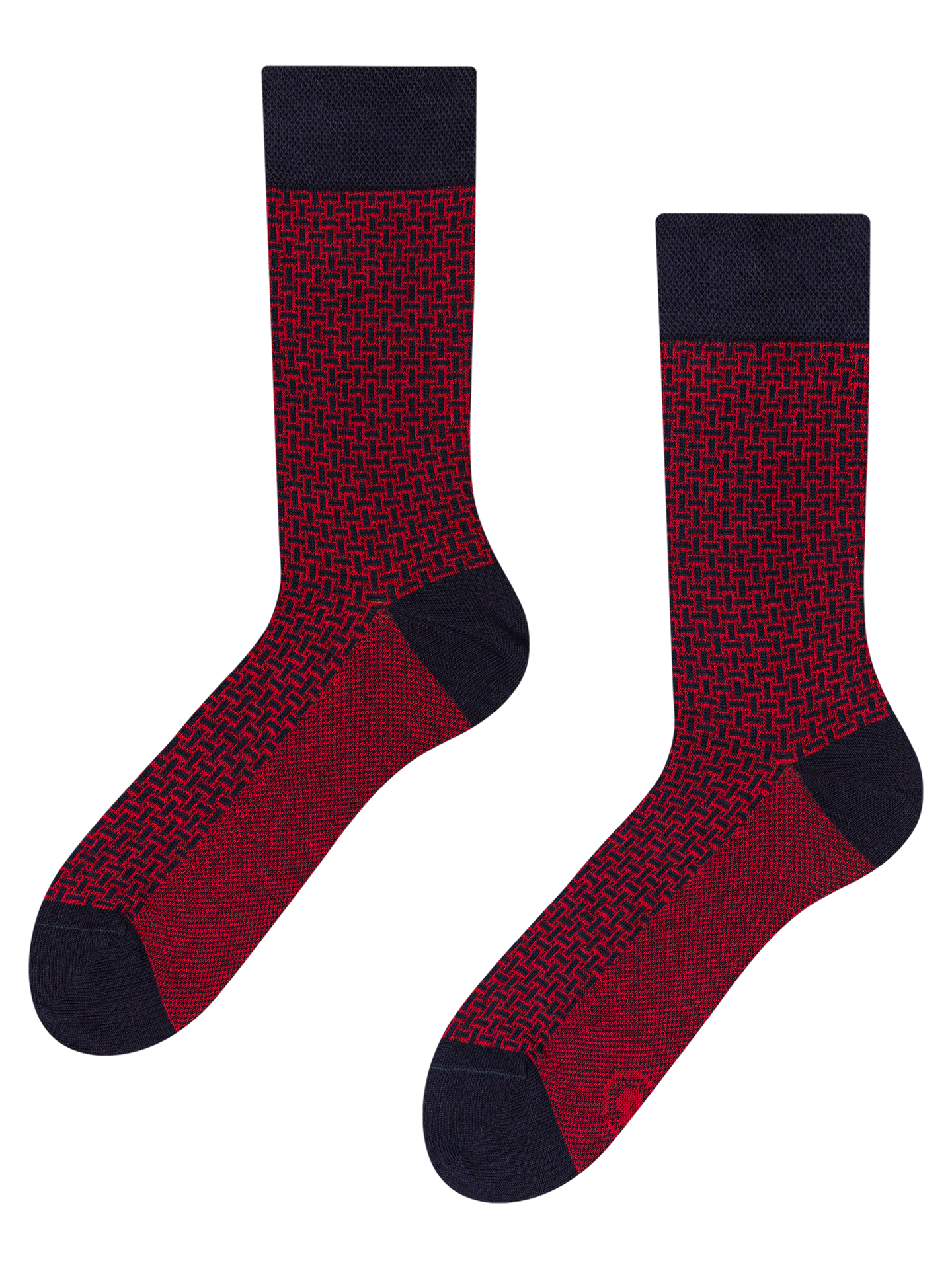 Blue & Red Pattern Socks