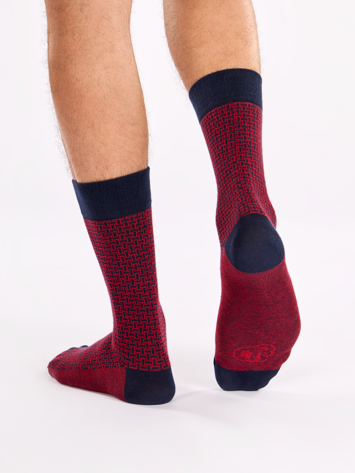 Blue & Red Pattern Socks