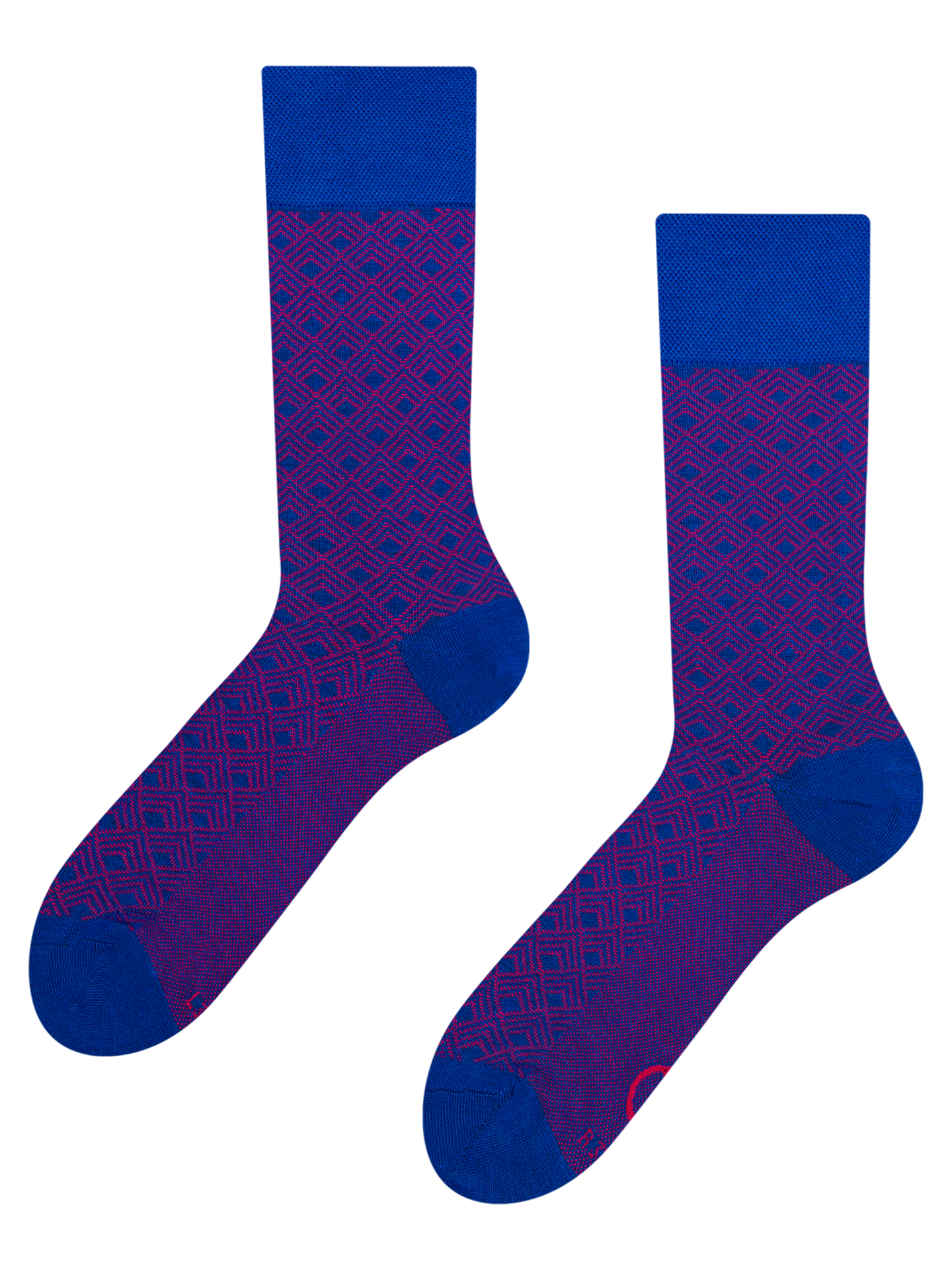 Blue & Magenta Pattern Socks