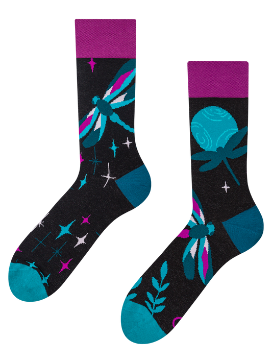 Regular Socks Dragonflies at Night