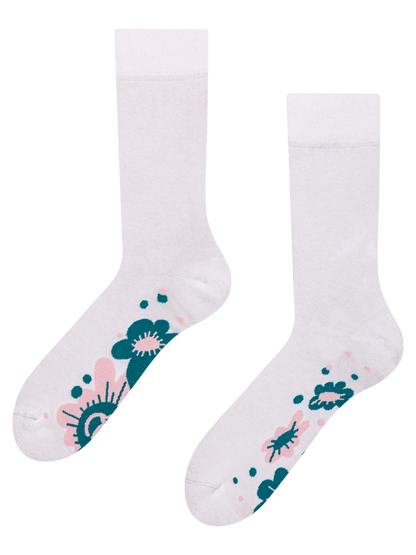 Regular Socks Pastel Flowers